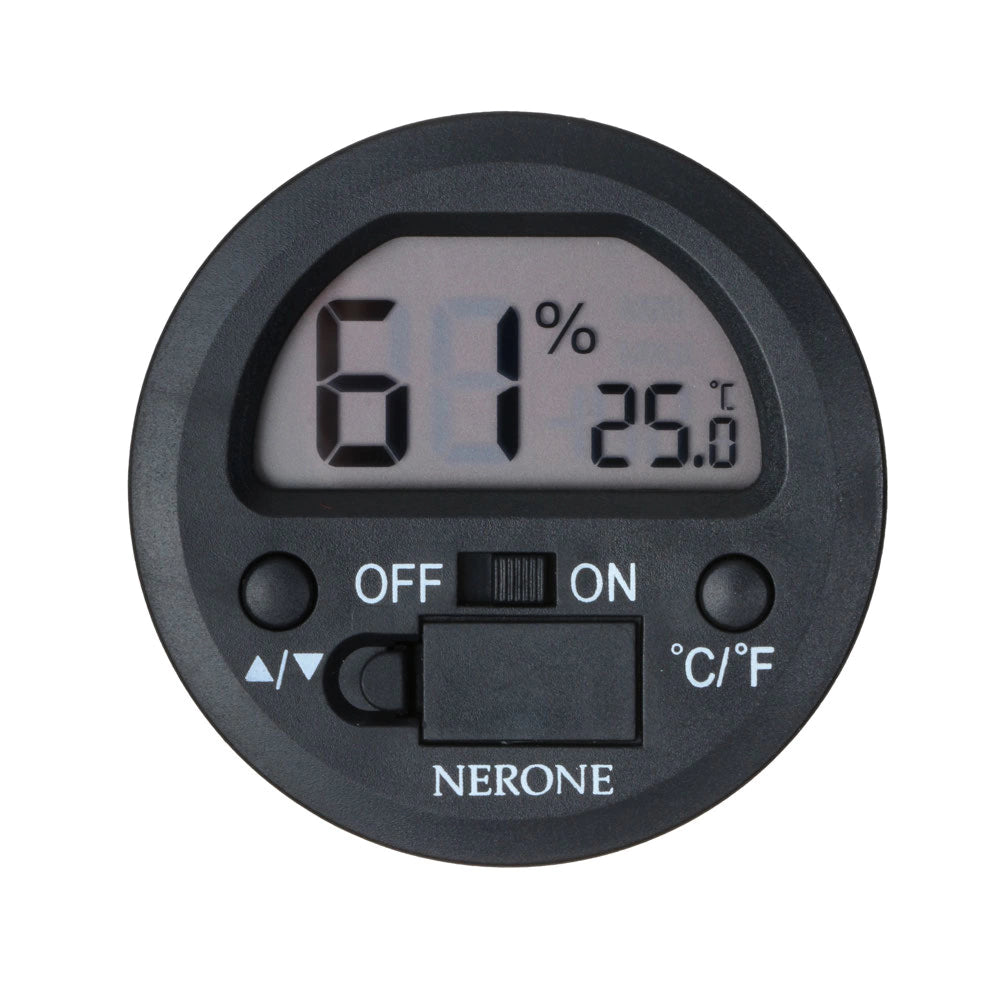 Higrômetro termômetro digital Nerone Round preto