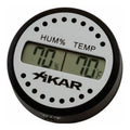 Higrômetro termômetro digital XIKAR Round prata/preto