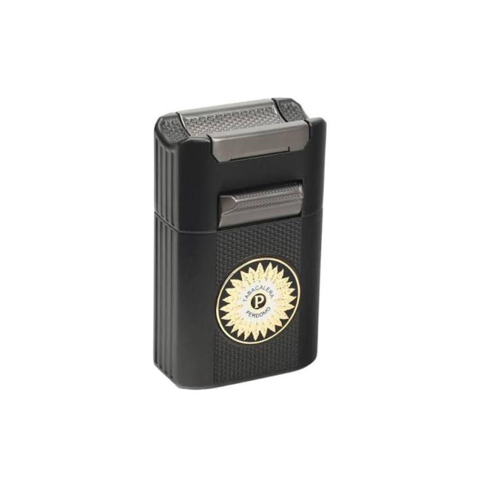 Isqueiro Perdomo Table Quad Flame Torch Black