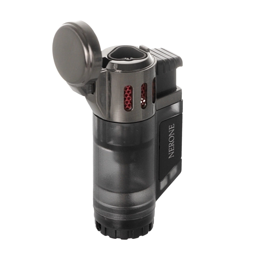 Isqueiro maçarico 3 chamas Nerone Torch preto